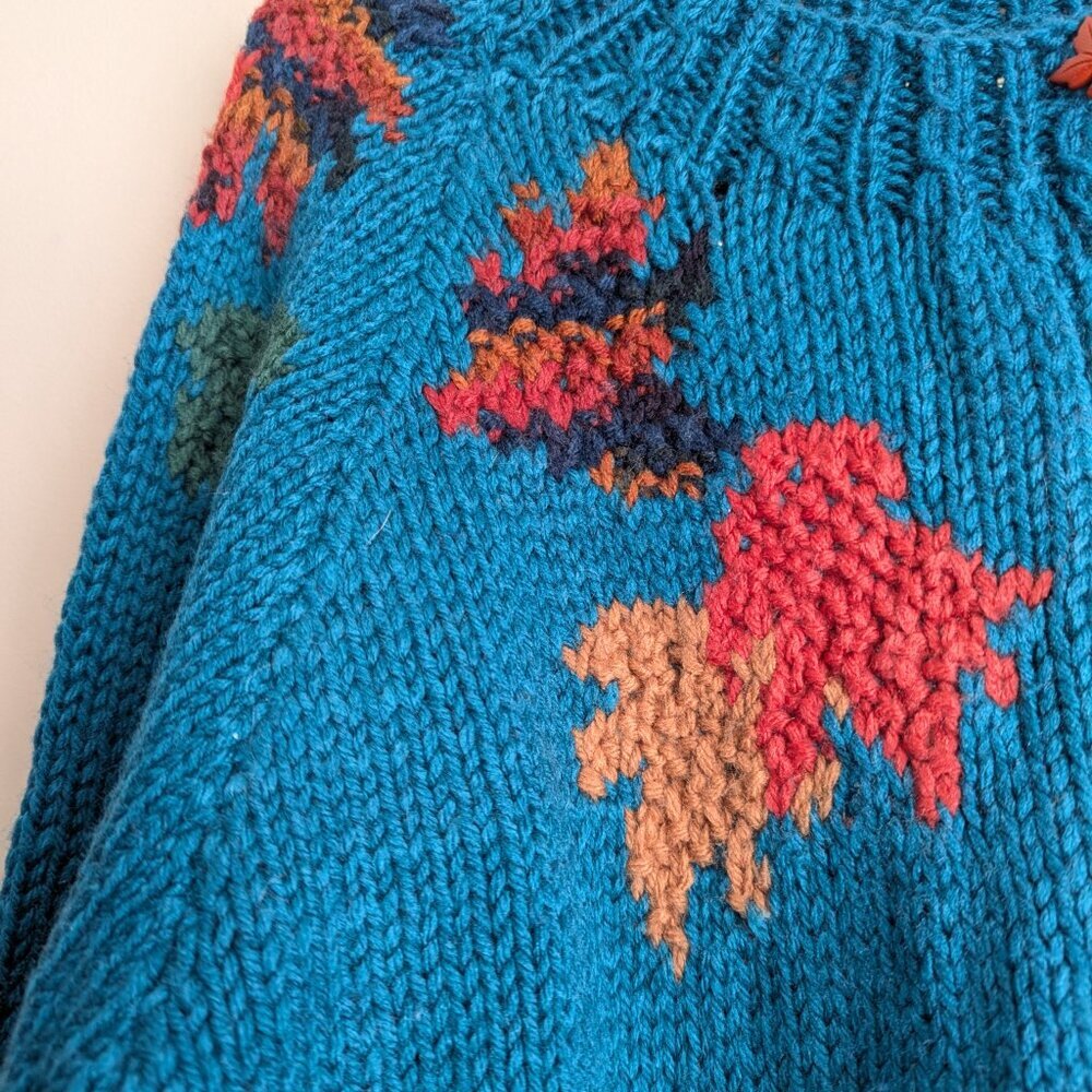Handmade Autumn Leaves Cardigan - Picture 7 of 12